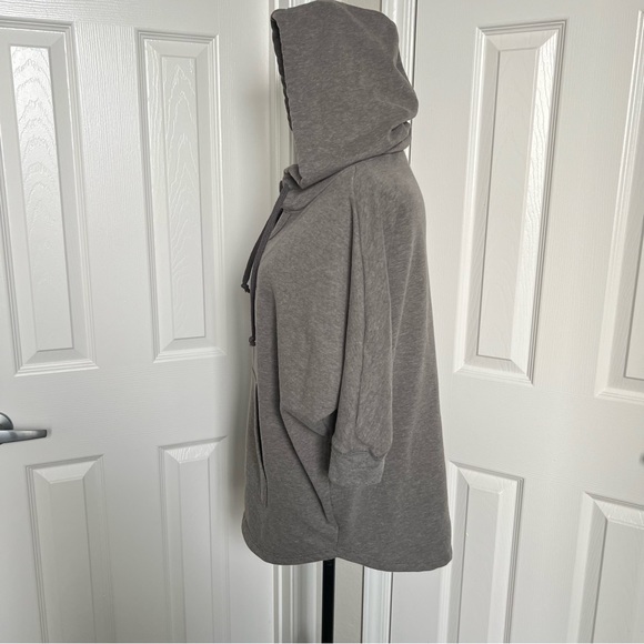 Alternative Grey Short Sleeved Drawstring Hoodie w Kangaroo Pockets Size XS/S - Picture 5 of 6